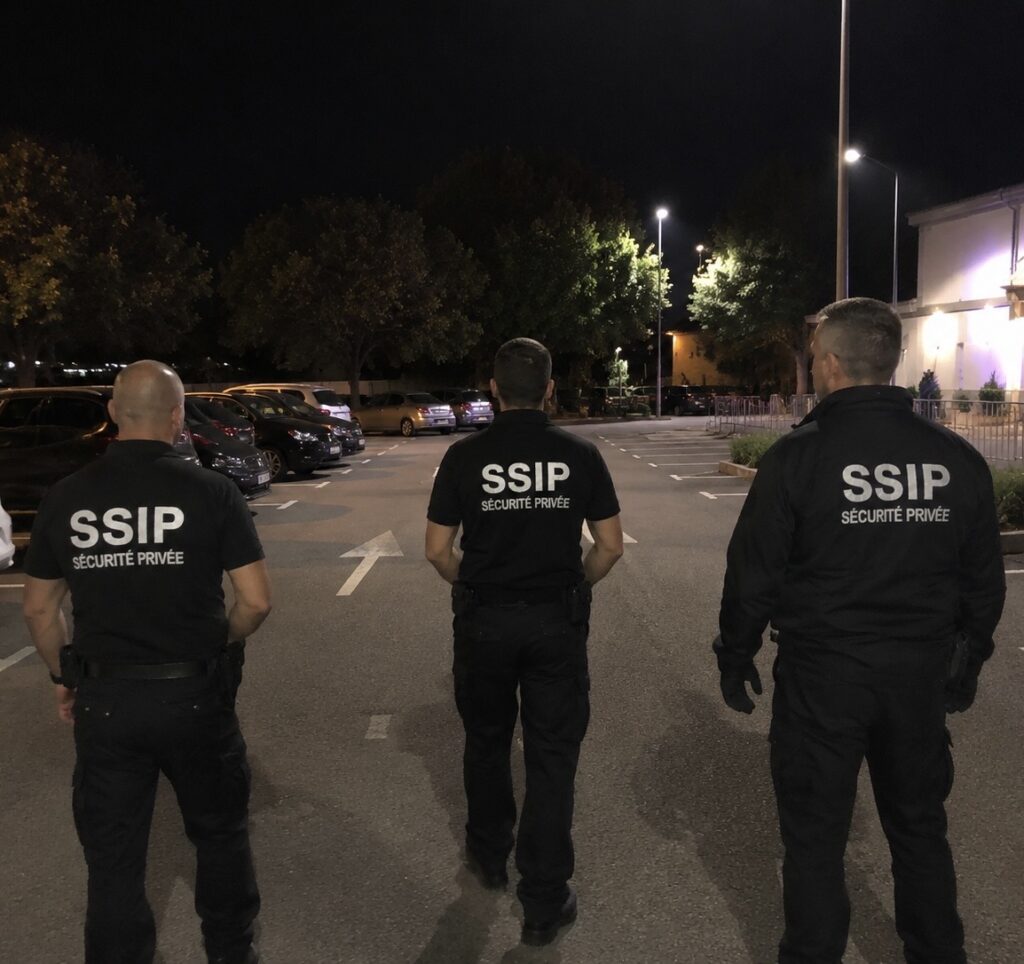 Agent de sécurité privée SSIP 17 en mission de surveillance
